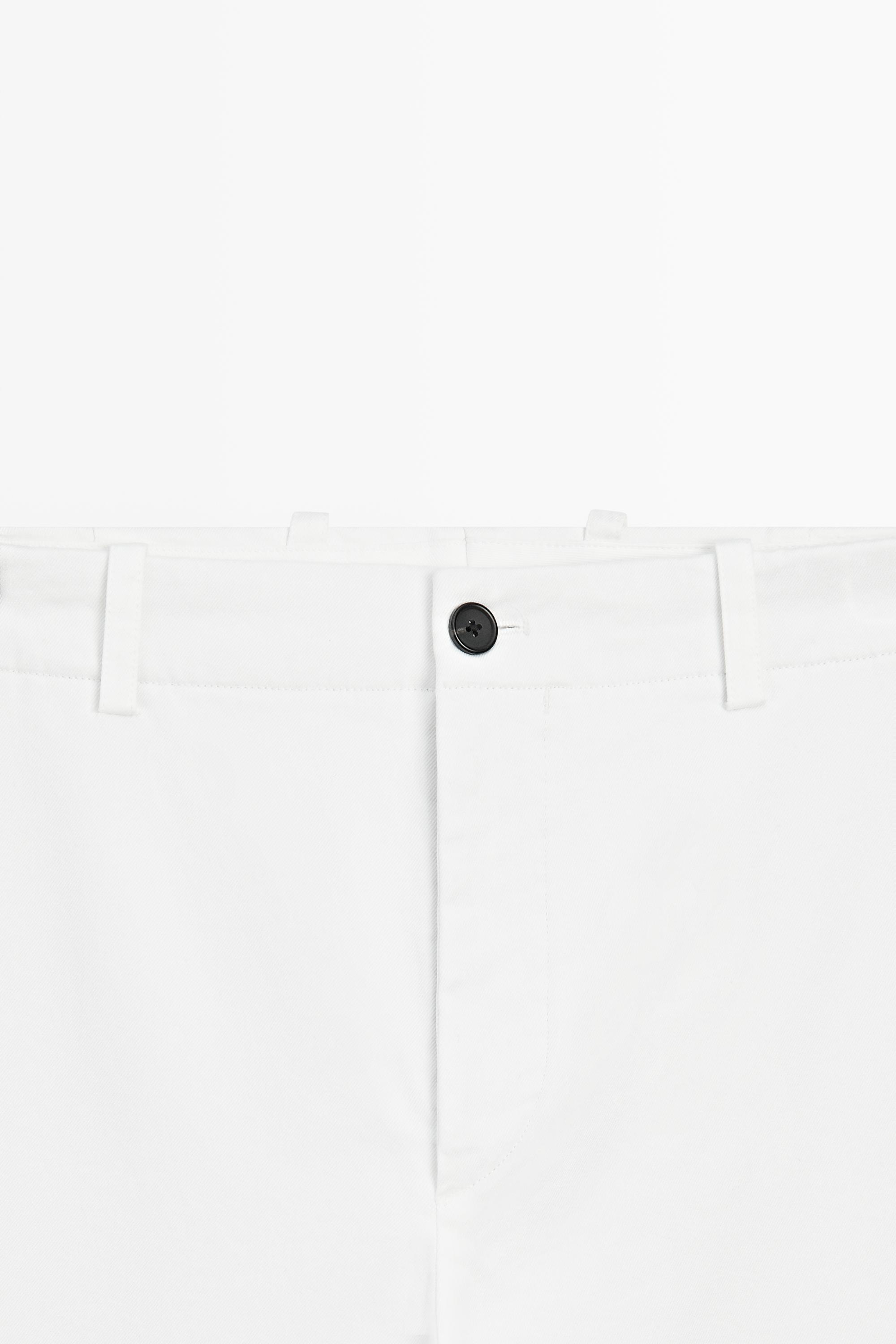 Pantalon straight en coton mélangé